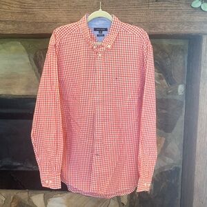 Tommy Hilfiger Orange Casual Button Down Shirt